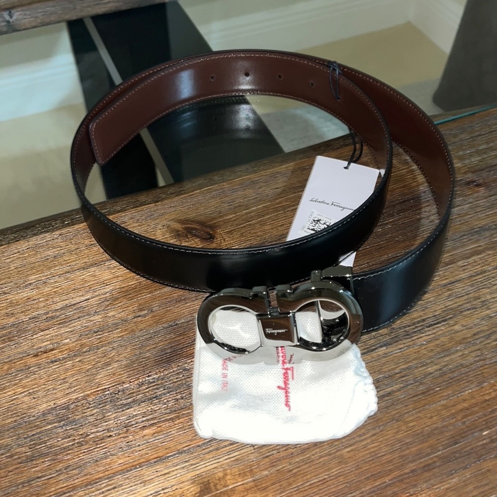 Ferragamo Mens Belt Reversible